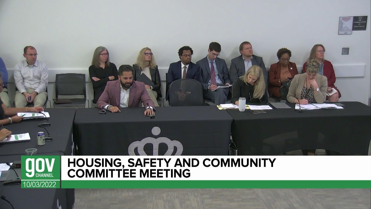 Housing, Safety & Community Committee - 10/3/2022