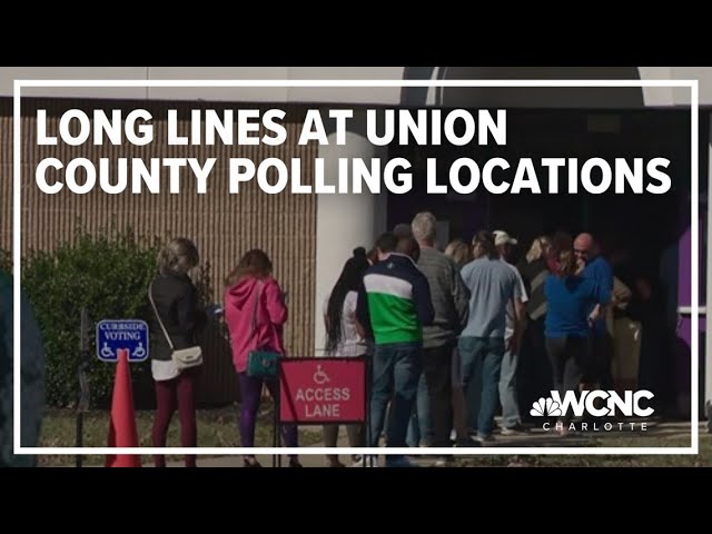 Long lines at Union County polling place for 2022 midterms
