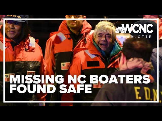 Missing North Carolina boaters found safe after being lost at sea