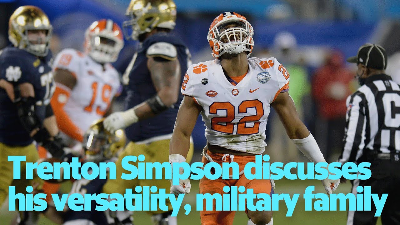 Clemson's Trenton Simpson discusses his versatility, military family
