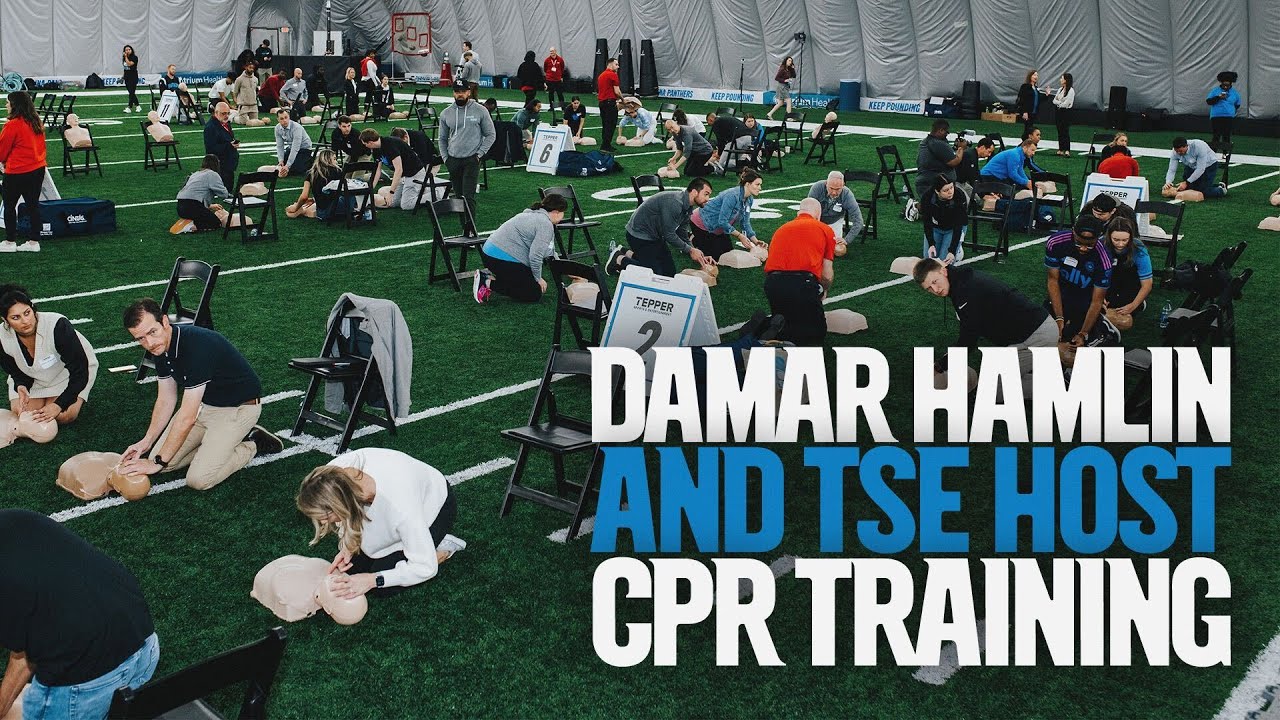 Damar Hamlin Helps the Panthers Learn CPR
