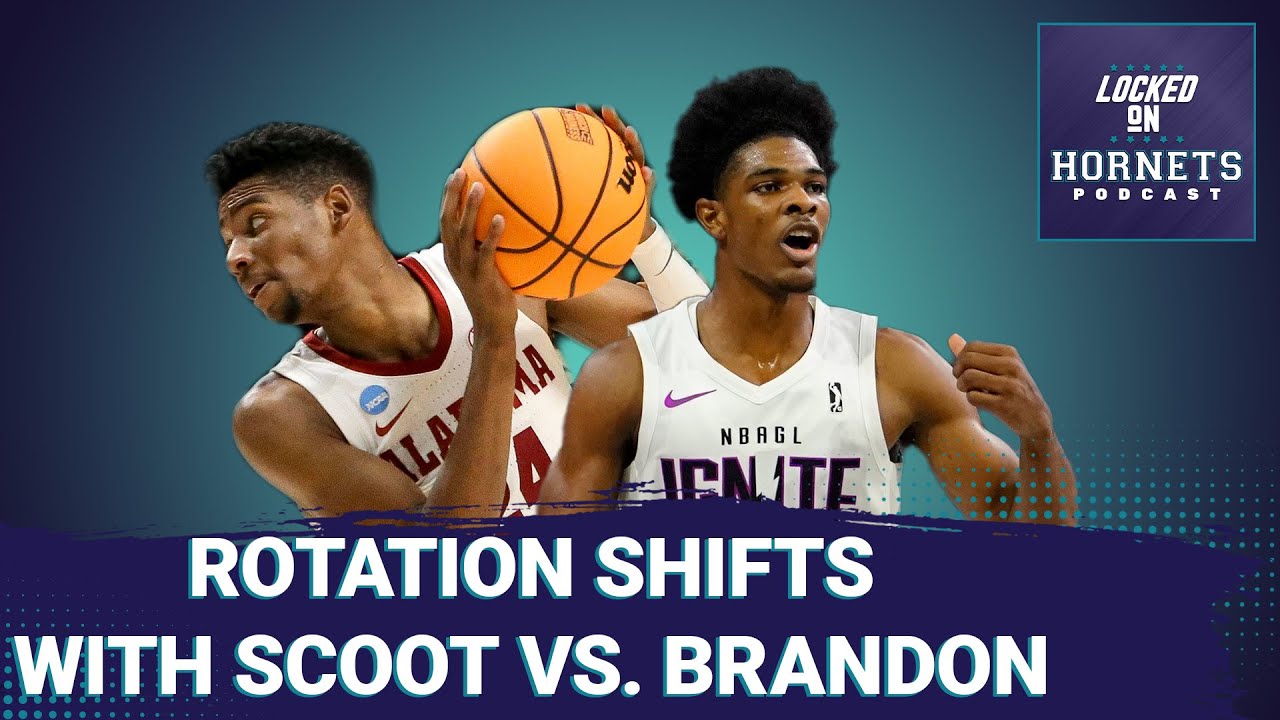 What will the Charlotte Hornets' rotation look like with Scoot Henderson vs. Brandon Miller?