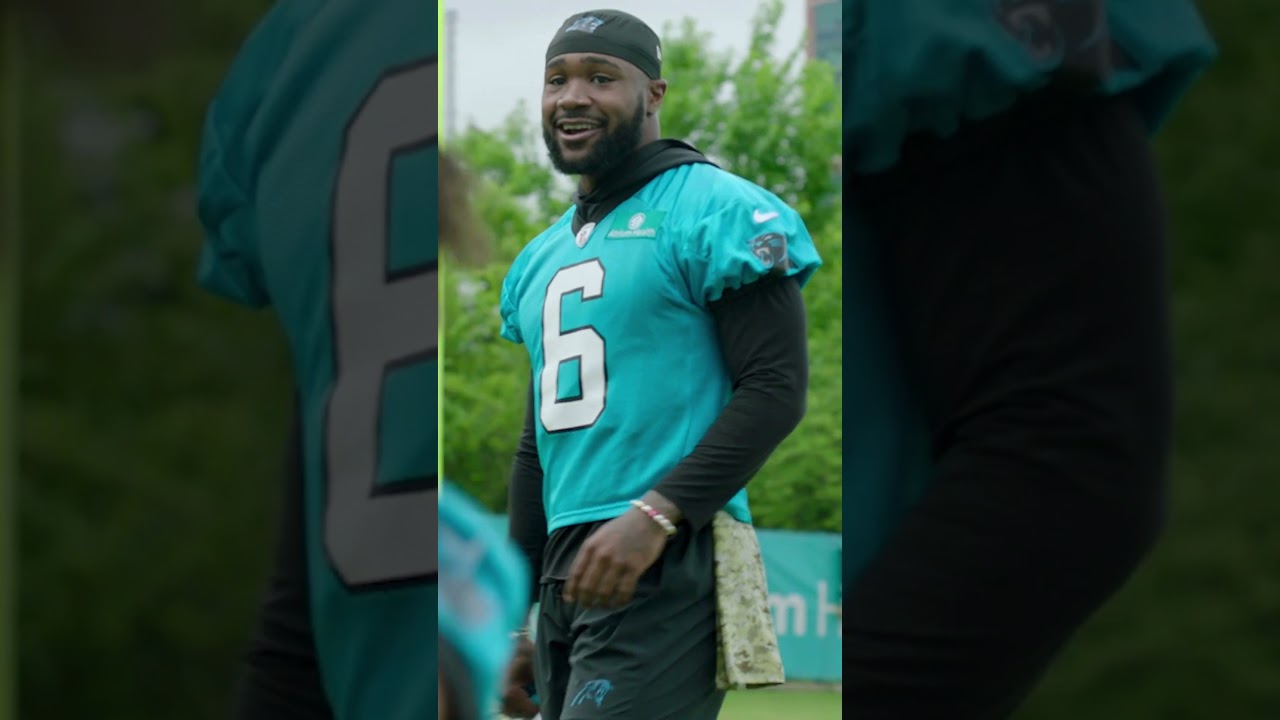 The mic is always hot 😂 #Shorts #NFL #Panthers