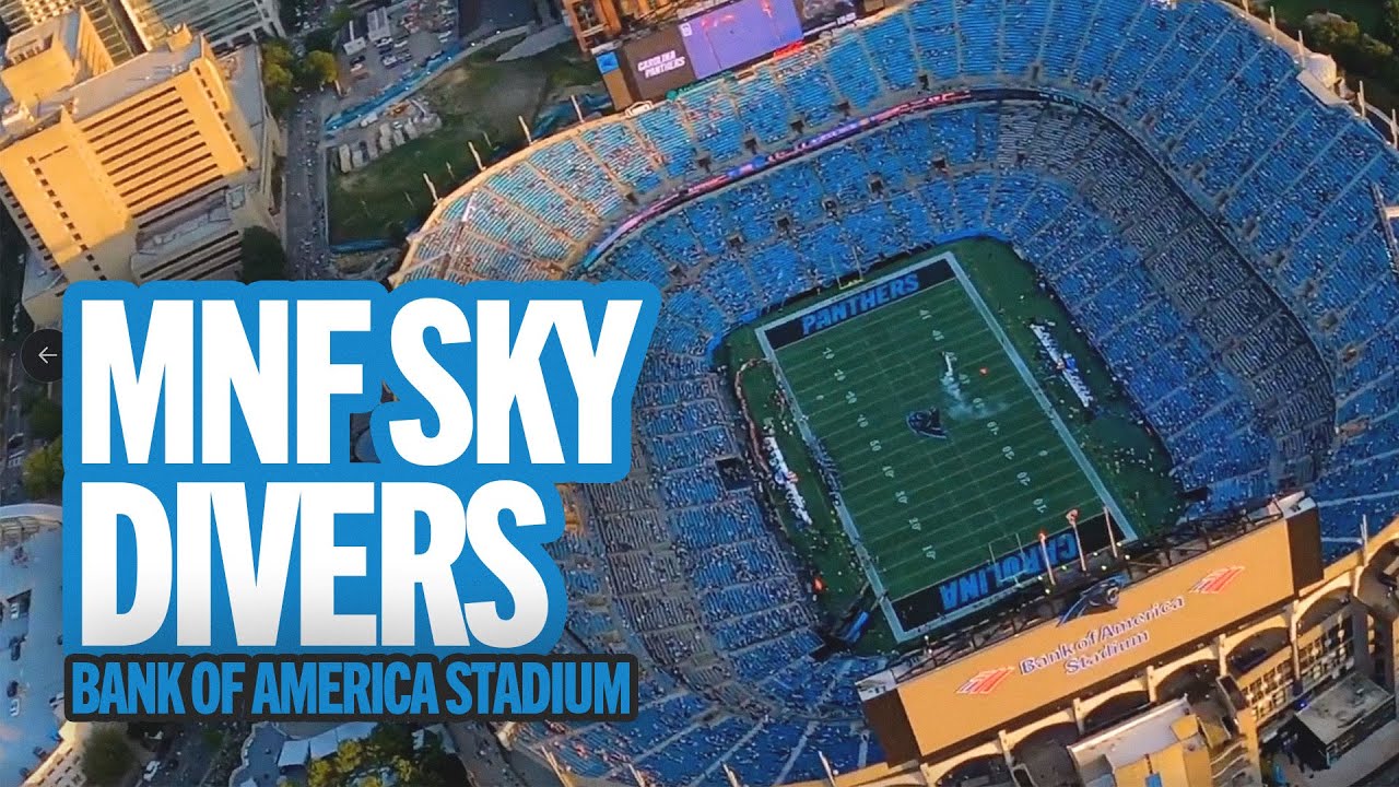 Skydiving into MNF at Bank of America Stadium | Panthers vs. Saints