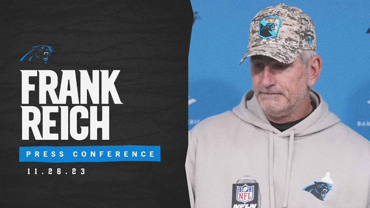 Frank Reich speaks to the media after the Titans game