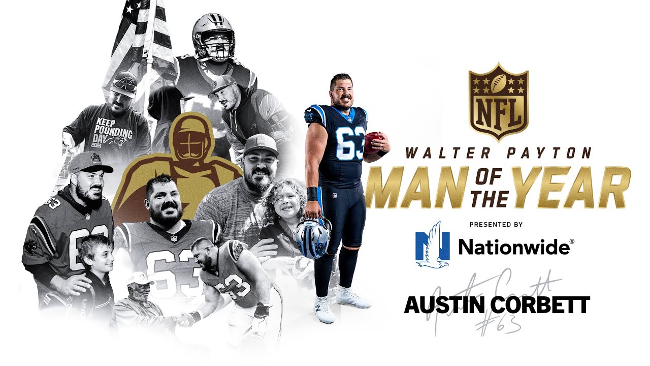 Austin Corbett is the Carolina Panthers 2025 Walter Payton Man of the Year Club Winner! | #WPMOY